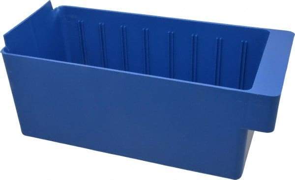 Quantum Storage - 11-5/8" Deep, Blue High-Impact Polystyrene Drawer Bin - 4-5/8" High x 5-9/16" Wide x 11-5/8" Long - Caliber Tooling