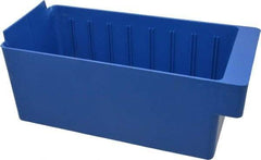 Quantum Storage - 11-5/8" Deep, Blue High-Impact Polystyrene Drawer Bin - 4-5/8" High x 5-9/16" Wide x 11-5/8" Long - Caliber Tooling