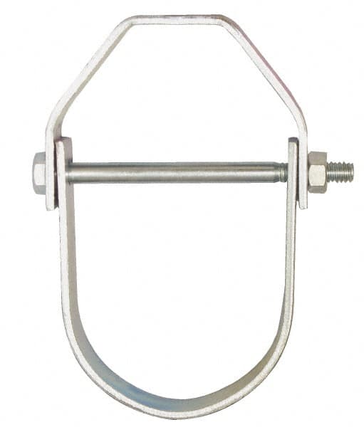 Empire - 3-1/2" Pipe, 1/2" Rod, Carbon Steel Adjustable Clevis Hanger - Electro Galvanized - Caliber Tooling