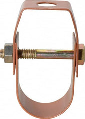 Empire - 1" Pipe, 3/8" Rod, Carbon Steel Adjustable Clevis Hanger - Copper Plated - Caliber Tooling