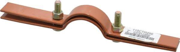 Empire - 2" Pipe, 3/8" Rod, Carbon Steel Adjustable Clevis Hanger - Copper Plated - Caliber Tooling