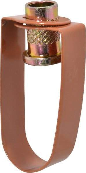 Empire - 3/4" Pipe, 3/8" Rod, Carbon Steel Emlok Swivel Ring Hanger - Copper Plated, 400 Lb Capacity - Caliber Tooling