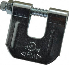 Empire - 3/4" Max Flange Thickness, 3/8" Rod C-Clamp with Locknut - 400 Lb Capacity, Carbon Steel - Caliber Tooling