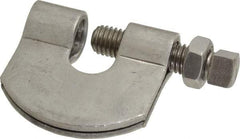 Empire - 3/4" Max Flange Thickness, 5/8" Rod C-Clamp with Locknut - 550 Lb Capacity, 304 Stainless Steel - Caliber Tooling