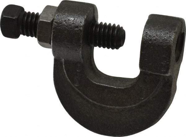 Empire - 3/4" Max Flange Thickness, 1/2" Rod C-Clamp with Locknut - 500 Lb Capacity, Ductile Iron - Caliber Tooling