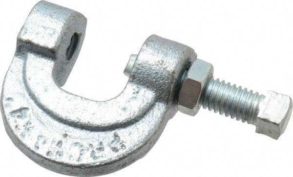 Empire - 3/4" Max Flange Thickness, 3/8" Rod C-Clamp with Locknut - 400 Lb Capacity, Ductile Iron - Caliber Tooling