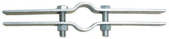 Empire - 3-1/2" Pipe, Electro Galvanized Riser Clamp - 600 Lb Capacity, Carbon Steel - Caliber Tooling