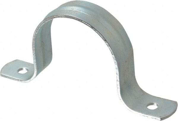 Empire - 2-1/2 Pipe, Carbon Steel, Galvanized Pipe, Conduit or Tube Strap - 2 Mounting Holes - Caliber Tooling