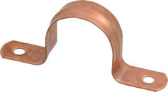 Empire - 1 Pipe, Carbon Steel, Copper Plated Pipe, Conduit or Tube Strap - 2 Mounting Holes - Caliber Tooling