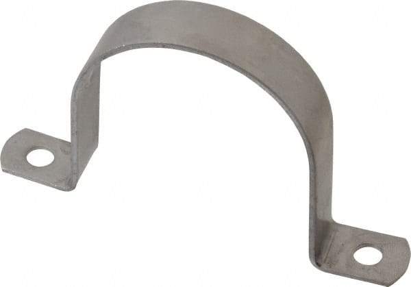 Empire - 2-1/2 Pipe, Grade 304 Stainless Steel, Pipe, Conduit or Tube Strap - 2 Mounting Holes - Caliber Tooling