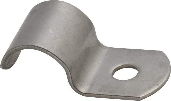 Empire - 3/8" Pipe, Grade 304 Stainless Steel," Pipe or Conduit Strap - 1 Mounting Hole - Caliber Tooling