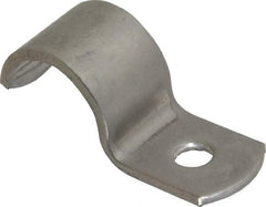 Empire - 1/2" Pipe, Grade 304 Stainless Steel," Pipe or Conduit Strap - 1 Mounting Hole - Caliber Tooling