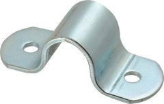 Empire - 1/2 Pipe, Carbon Steel, Electro Galvanized Pipe or Tube Strap - 2 Mounting Holes - Caliber Tooling