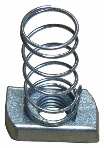 Empire - 3/4" Rod, Electro Galvanized Carbon Steel Spring Strut Nut - Used for Attaching Hanger Rod or Other Accessories to Strut - Caliber Tooling