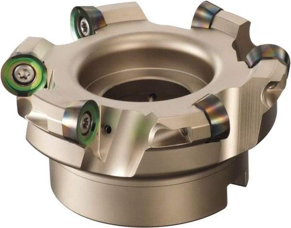 Sumitomo - 3" Cut Diam, 1/4" Max Depth, 1" Arbor Hole, 5 Inserts, QP.T 4312 Insert Style, Indexable Copy Face Mill - WRCX Cutter Style, 1-3/4 High, Series WaveMill - Caliber Tooling