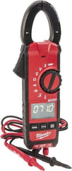 Milwaukee Tool - 2236-20, CAT III, Digital True RMS Clamp Meter with 1.3" Clamp On Jaws - 600 VAC/VDC, 600 AC/DC Amps, Measures Voltage, Capacitance, Continuity, Current, Resistance, Temperature - Caliber Tooling