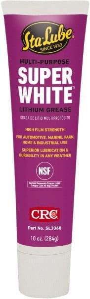 CRC - 10 oz Tube Lithium-12 Gel Paste Grease - White, Nonflammable, 300°F Max Temp, NLGIG 2, - Caliber Tooling