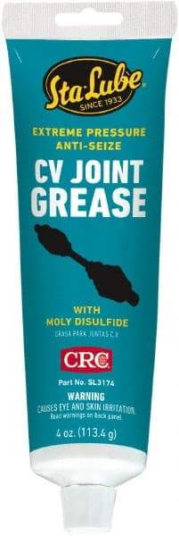 CRC - 4 oz Carded Lithium-12 Gel Paste Grease - Dark Gray, Nonflammable, 275°F Max Temp, NLGIG 1, - Caliber Tooling