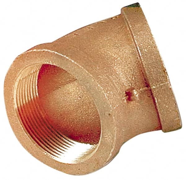 Merit Brass - Class 125, 1-1/2" Internal Pipe, Lead Free Brass 45° Elbow - FNPT x FNPT - Caliber Tooling