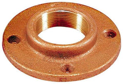 Merit Brass - 2" Pipe, 6" OD, 1" Hub Length, Brass & Chrome Plated, Companion Pipe Flange - 4-3/4" Across Bolt Hole Centers, 3/4" Bolt Hole, Class 125 - Caliber Tooling