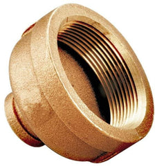 Merit Brass - Class 125, 1-1/2 x 3/4" Internal Pipe, Brass Reducing Coupling - FBSPT x FBSPT - Caliber Tooling