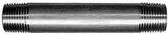 Value Collection - Schedule 80, 1/2" Pipe x 24" Long, Grade 316 Stainless Steel Pipe Nipple - Seamless & Threaded - Caliber Tooling