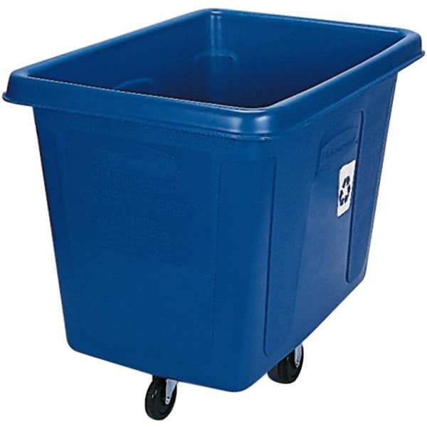 Rubbermaid - 16 Cu Ft Blue Rectangle Recycling Container - Polyethylene, 37" High x 43-3/4" Long x 31" Wide - Caliber Tooling