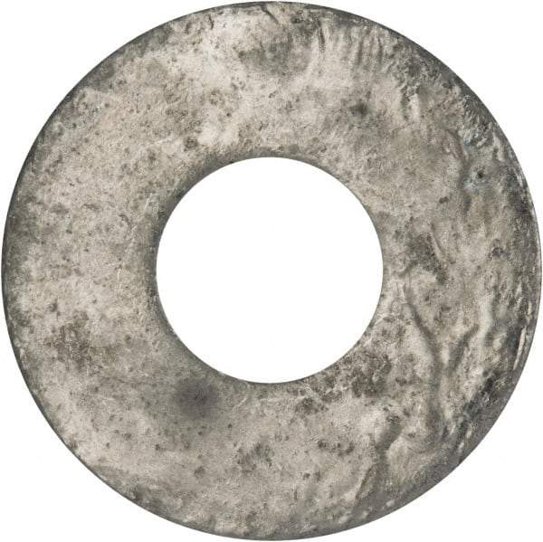 Value Collection - 7/16" Screw, Grade 2 Steel USS Flat Washer - 0.495" ID x 1.28" OD, 0.104" Thick, Galvanized Finish - Caliber Tooling