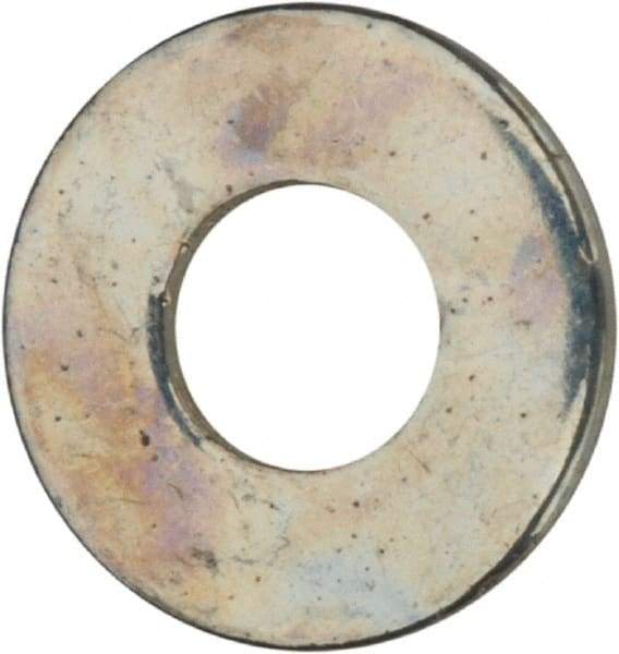 Value Collection - #2 Screw, Grade 2 Steel SAE Flat Washer - 3/32" ID x 7/32" OD, 0.021" Thick, Zinc-Plated Finish - Caliber Tooling