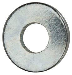 Value Collection - #4 Screw, Grade 2 Steel SAE Flat Washer - 1/8" ID x 5/16" OD, 0.04" Thick, Zinc-Plated Finish - Caliber Tooling