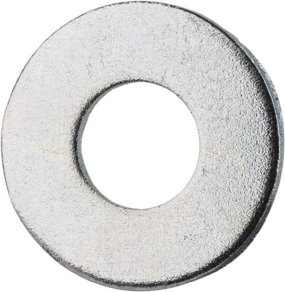 Value Collection - #12 Screw, Grade 2 Steel SAE Flat Washer - 1/4" ID x 9/16" OD, 0.08" Thick, Zinc-Plated Finish - Caliber Tooling