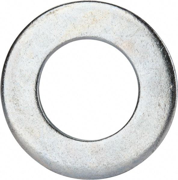 Value Collection - 1-1/8" Screw, Grade 2 Steel SAE Flat Washer - 1-3/16" ID x 2-1/4" OD, 0.16" Thick, Zinc-Plated Finish - Caliber Tooling