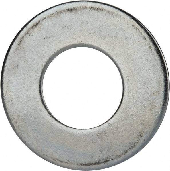 Value Collection - 2" Screw, Grade 2 Steel USS Flat Washer - 2.115" ID x 4.545" OD, 0.213" Thick, Zinc-Plated Finish - Caliber Tooling