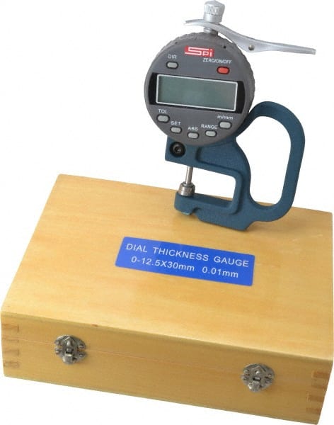 SPI - 0 to 0.5 Inch Measurement, 0.0005 Inch Resolution Electronic Thickness Gage - Caliber Tooling