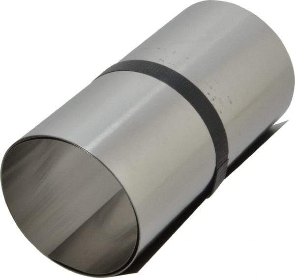 Made in USA - 1 Piece, 50 Inch Long x 6 Inch Wide x 0.005 Inch Thick, Roll Shim Stock - Stainless Steel - Caliber Tooling