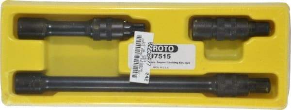 Proto - 1/2" Drive Socket Impact Locking Extension Set - 3 Pieces, Includes 3, 5, 10" Lengths - Caliber Tooling