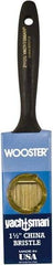 Wooster Brush - 1-1/2" Flat Hog Varnish Brush - 2-3/16" Bristle Length, 6-1/4" Plastic Beavertail Handle - Caliber Tooling