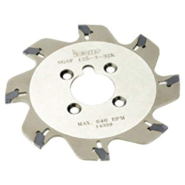 Iscar - Arbor Hole Connection, 2.3228" Depth of Cut, 7.87" Cutter Diam, 1-1/2" Hole Diam, 14 Tooth Indexable Slotting Cutter - SGSF Toolholder, GSFN Insert - Caliber Tooling