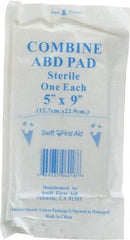 North - 9" Long x 5" Wide, General Purpose Pad - White, Sterile, Gauze Bandage - Caliber Tooling