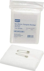 North - 56" Long x 40" Wide, Triangular Non-Adhesive Bandage - White, Sterile, Cotton Bandage - Caliber Tooling