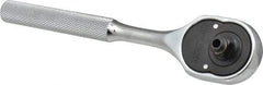 Proto - 3/8" Drive Pear Head Aerospace Ratchet - Chrome Finish, 7" OAL, 24 Gear Teeth, Standard Knurled Handle - Caliber Tooling