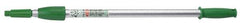 Unger - 96" Long x 1" Diam Aluminum Handle for Unger Products - Threaded Connection, Silver, Telescoping - Caliber Tooling