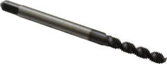 Kennametal - M3x0.50 Metric Coarse 2 Flute 6H Bottoming Spiral Flute Tap - Vanadium High Speed Steel, TiCN Finish, 1.94" OAL, Right Hand Flute, Right Hand Thread, D3 - Caliber Tooling