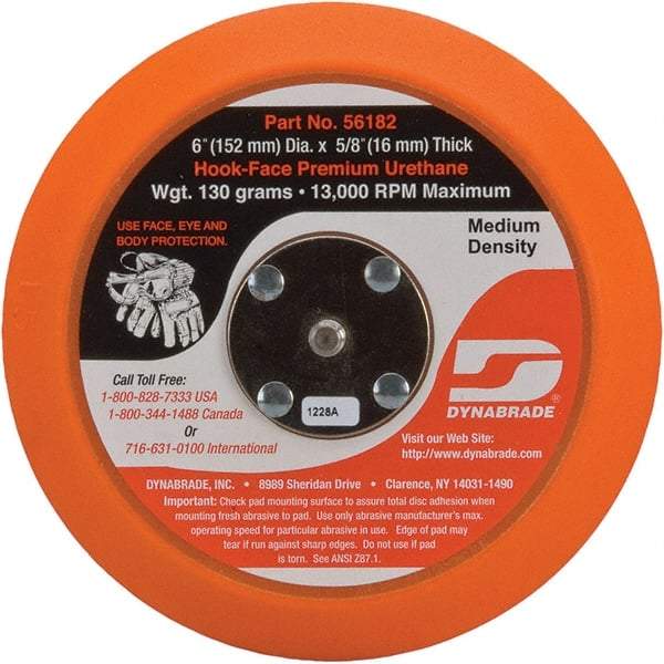 Dynabrade - 6" Diam Disc Backing Pad - 10,000 RPM - Caliber Tooling