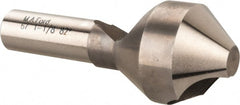 M.A. Ford - 1-1/8" Head Diam, 1/2" Shank Diam, 0 Flute 82° High Speed Steel Countersink - Caliber Tooling