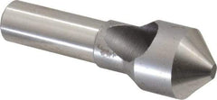 M.A. Ford - 13/16" Head Diam, 1/2" Shank Diam, 0 Flute 90° High Speed Steel Countersink - Bright Finish, 2-5/8" OAL, Single End, Straight Shank, Right Hand Cut - Caliber Tooling