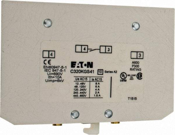 Eaton Cutler-Hammer - Starter Auxiliary Contact - For Use with 100-400A Contactors - Caliber Tooling