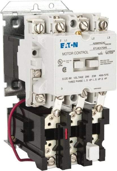 Eaton Cutler-Hammer - 9 Amp, Nonreversible Open Enclosure NEMA Motor Starter - 1 hp at 3 Phase - Caliber Tooling