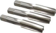 Hertel - 3/4-10 UNC, 4 Flute, Bottoming, Plug & Taper, Bright Finish, High Speed Steel Tap Set - 4-1/4" OAL, 2B/3B Class of Fit - Caliber Tooling