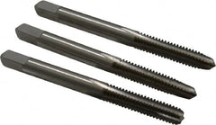 Hertel - #12-24 UNC, 4 Flute, Bottoming, Plug & Taper, Bright Finish, High Speed Steel Tap Set - 2-3/8" OAL, 2B/3B Class of Fit - Caliber Tooling